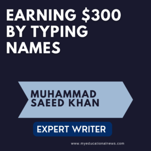 Earn Dollar 300 by typing names Online